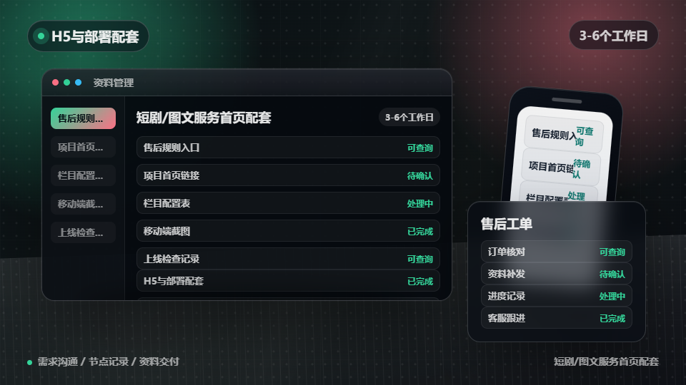 短剧/图文服务首页配套